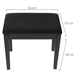 Classic Cantabile Banc de piano avec Compartiment de rangement modèle S noir mat - Les Beatles, Paul McCartney, John Lennon, RIngo Starr, George Harrison Classic Cantabile Banc de piano avec Compartiment de rangement modèle S noir mat – Image 2