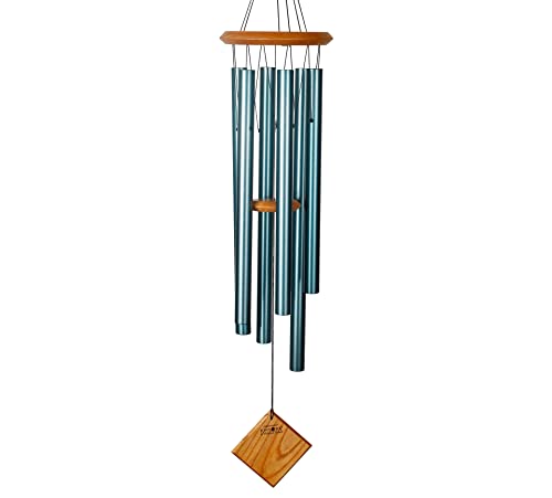 Woodstock Chimes Encore Tierra Verdigrís Carrillón para Jardín - 6 Tubos Afinados Color Verdigris