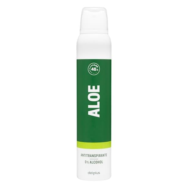 DELIPLUS - Desodorante Aloe Vera Antitranspirante - Protección máxima - Aerosol 200 ml