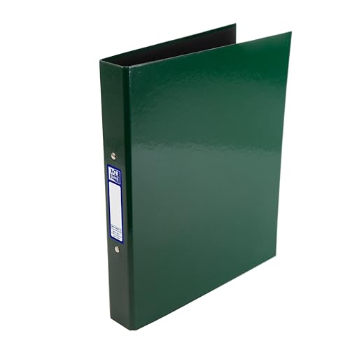 Oxford - Oxford Premium A4 Ring Binder, Dark Green Single Folder, 25mm Capacity, Laminated Paper on Board