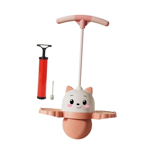 ICDKOYK Pelota de Salto Pogo para niños con asa, Pelota Que rebota para Hacer Ejercicio al Aire Libre, Parque Infantil, Color Rosa, Rosa