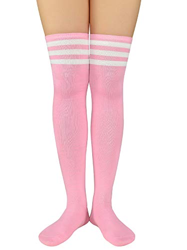 Image of Azue Women Non Slip Thigh High Socks Fashion Tube Stockings above Knee Cosplay Socks