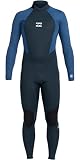 Billabong Mens Intruder 3/2mm Back Zip GBS Wetsuit - Navy - Long Sleeve