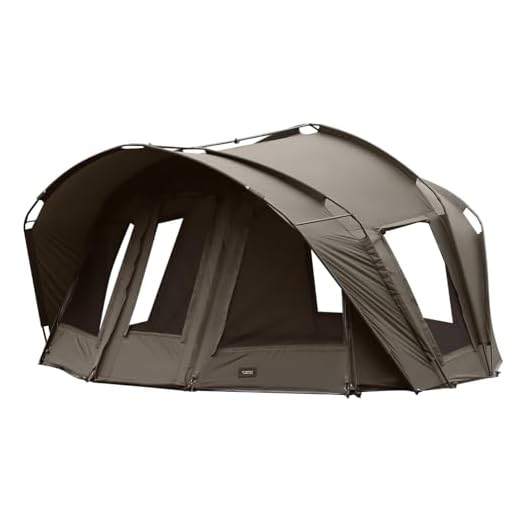 MK-Angelsport Fort Knox Air 4 Personen Karpfenzelt Dome Innenhöhe 1.8m Zelt Anglerzelt Angelzelt Bivvy inkl. Gummihammer I extrem temperaturstabil