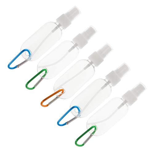 DEARMAMY 5 Pièces Flacons Inversés Rechargeable et Accroche Bouteilles Transparentes Pratiques pour Cosmétiques et Voyage