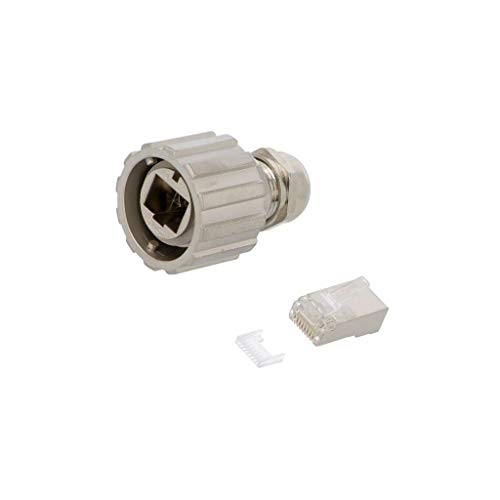 Prise mâle RJ45 blindée étanche IP67 Cat 5e CONEC 17-101794 pour connecteur