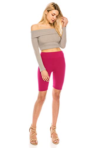 Image of ALWAYS Women's High Waist Bike Shorts - Athletic Workout Tummy Control Stretch Running Yoga Pants