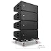 Sound Town ZETHUS Series Powered Line Array Speaker System with Four Dual 10-inch Line Array Speakers, One Flying Frame, Black (ZS-A210X4F)