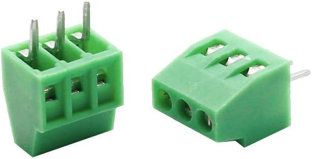 KITS4CREATORS 2 Pin 3 Pin Terminal Block Wire Connector Green color Pcb Mount Combo Pack Of 20 Pcs (10pcs 2pin + 10pcs 3pin)