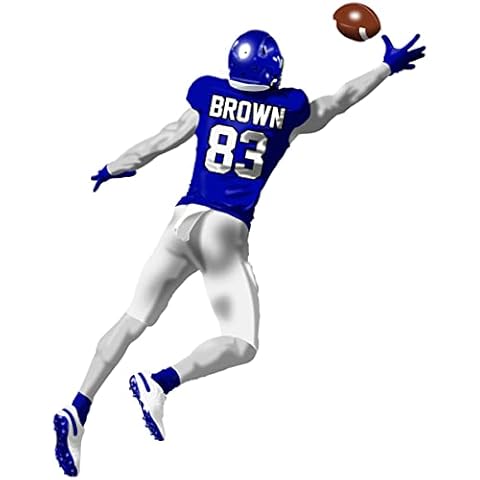 VWAQ Custom Football Player Boy Wall Decal - Personalized Name Sports Sticker Decor - HOL62 (23" H X 18" W, Blue) Cover