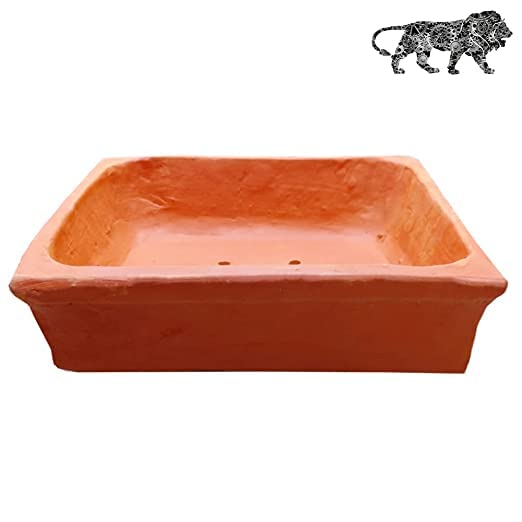 Handmade Terracotta Design Bonsai Planters Clay Pot Amazon.in Garden