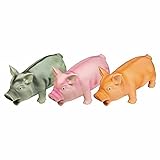 hundespielzeug schwein fressnapf Macht Grunzgeräusche 3 Stück Hundespielzeug Schwein Grunzend Latex Kauspielzeug für Hund 23cm