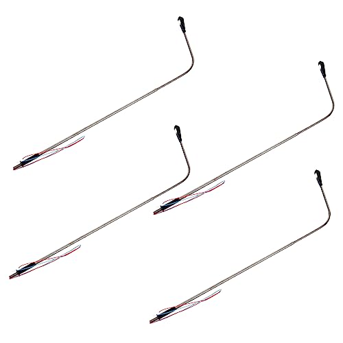 Hemoton 4Pcs Miniature Street Lamp Models LED Lamp Post for Sand Table Decoration for Houses and Gardens Safe and Practical Light Adornments