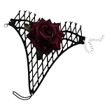 DIKACA Pulsera Decorativa de Rosas Negra para Niñas y Adolescentes, Pulsera de Flores Resistente y Antidecoloración, Accesorio Adecuado para Cumpleaños, San Valentín y Regalos Románticos