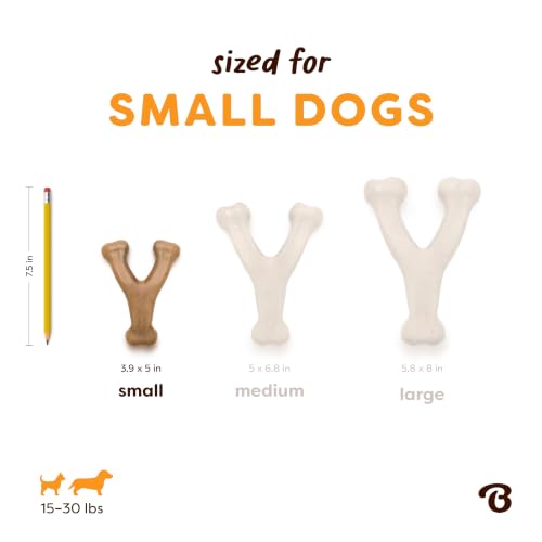 Image of Benebone Wishbone Dog Chew Toy for Aggressive Chewers, Venison, Small