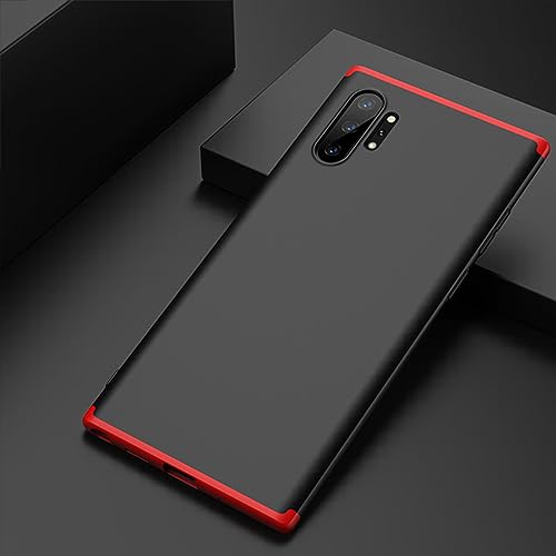 Image of Case for Galaxy Note 10 Plus, 3-in-1 Ultra-Thin Slim Hard PC Case Cover Anti-Scratches 360 Degree Full Body Protective Cover for Samsung Galaxy Note 10+ Plus (Red+Black+Red)