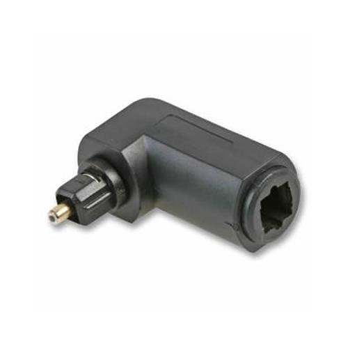 Cable-Tex - Conector óptico para cable de audio Toslink (90°, ángulo recto)
