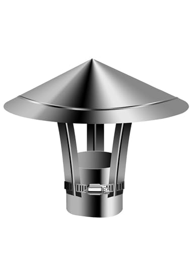 Cubierta for tapa de chimenea de acero inoxidable 304 con tiras de metal ajustables, ventilación universal for horno y tubo de estufa for exterior, protector(30x14cm)