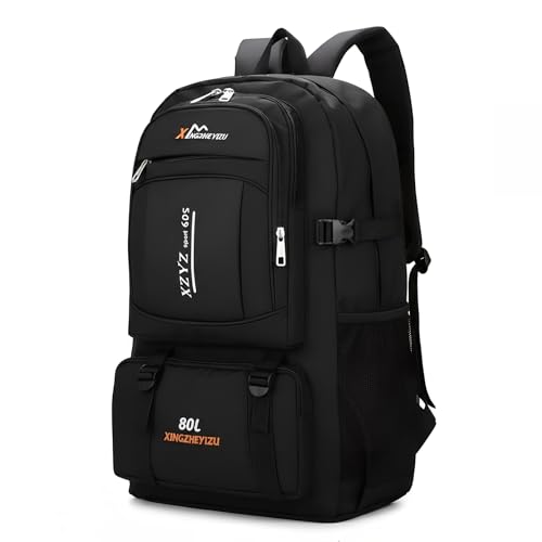 Alyxen 80L Wandern Rucksack,Extra Großer Wander-Camping-Rucksack,WasSerdichter Großer Outdoor Sport Reise Daypack Molle für Männer Frauen