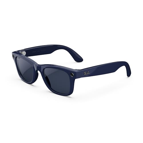 Ray-Ban Meta (Gen 2), Wayfarer, Shiny Cosmic Blue | Smart AI Glasses for Men, Women — 2X Battery Life — 3K Ultra HD Resolution — 12 MP Ultra-Wide Camera, Audio, Video — Transitions® Sapphire Lenses