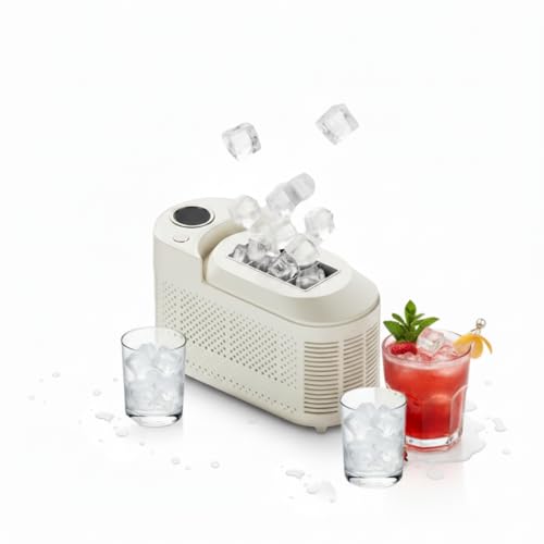 Máquina de Gelo Portátil com Adaptador para Carro, 12V, Compacta,...