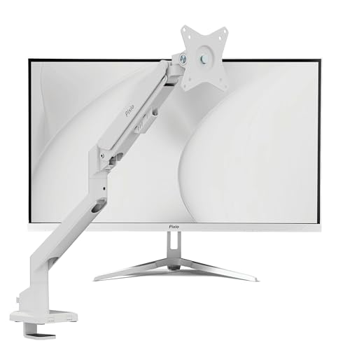 Image of Pixio PX279 Wave White 27 inch 240Hz Refresh Rate FHD 1080p Resolution Fast IPS Panel 1ms GTG Resonse Time Gaming Monitor and PS1S Wave White Single Monitor Arm