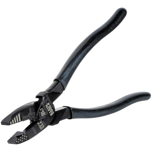 Image of Klein Tools D20009NEUSA 166th Anniversary Lineman's Cutting Pliers, 9-Inch, High-Leverage Made in USA Pliers Cuts ACSR, Screws, Nails, and Hard Wire