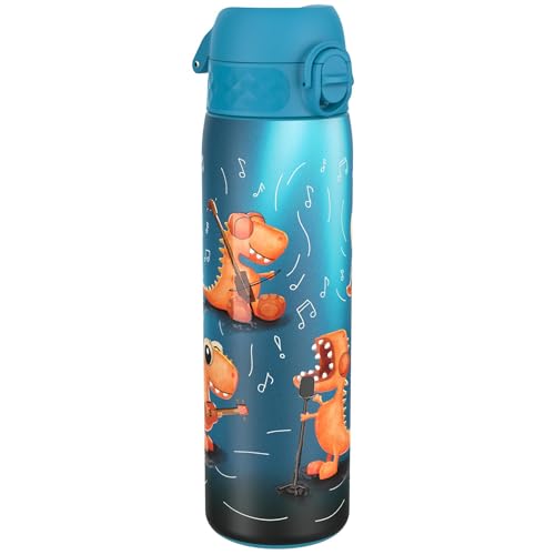 ION8 Botella De Agua, Acero Aislada Al Vacío, 500ml (17oz), Dinosaurios