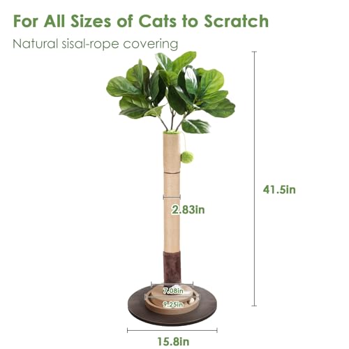 Rascador para gatos torre de 35 pulg con pelota colgante miniatura 2