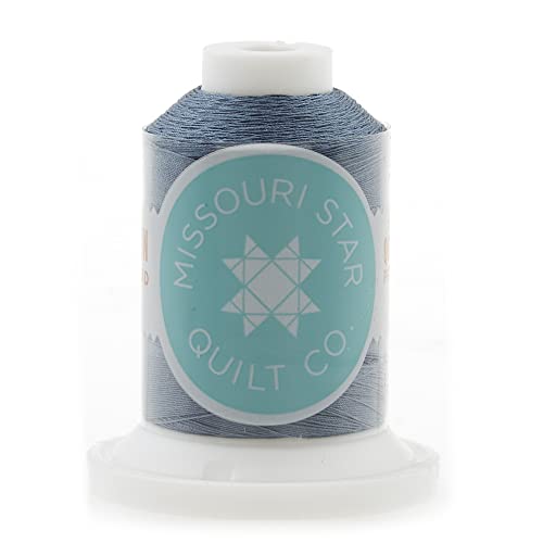 Missouri Star Quilt Cotton Sewing Thread - Double Mercerized 50Wt - Heavy Duty All Purpose Quilting 500 Yds Per Spool - Supplies Gray Assortment #TOP6