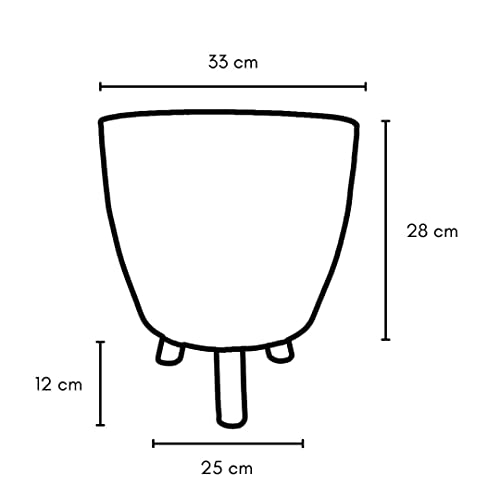 Kit 4 Vasos Para Plantas E Decoração Com Tripé De Madeira Cor: Azul