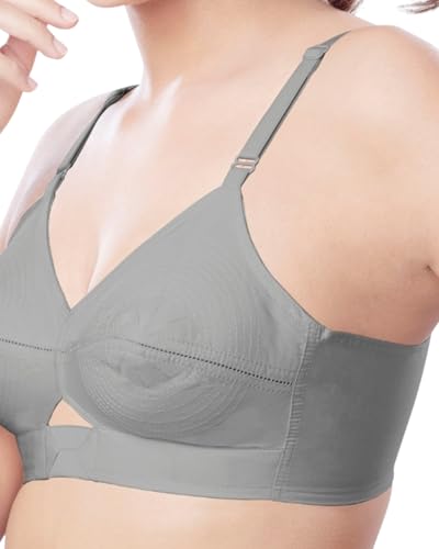 Image of Brida Kavya Xtra Soft Cotton Round Stitch Bra for Women | Full Coverage | Non-Padded | Wireless | Double Layer Saree Bra | Daily Use Combo Color May Vary