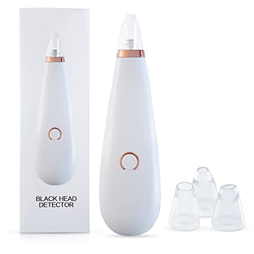 Succionador de puntos negros para una limpieza facial de profunda. Limpiador de poros para quitar puntos negros y espinillas. Limpiador facial con tres cabezales.