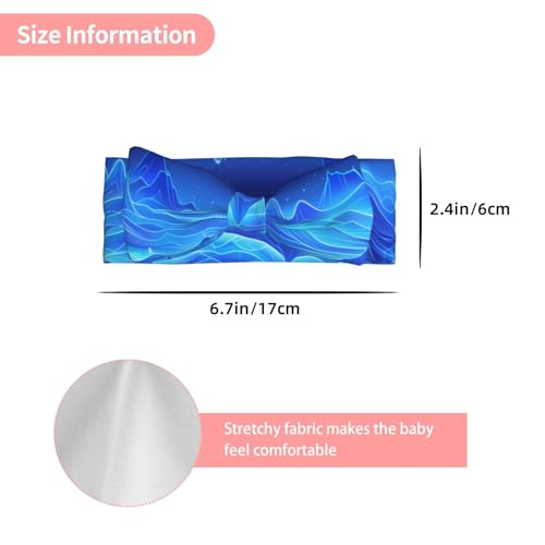 Blue Moon Blue Mountain Picture Baby Bow Headband Stretchy and Soft for Newborns, Infants, Toddlers, and Kids Girls3