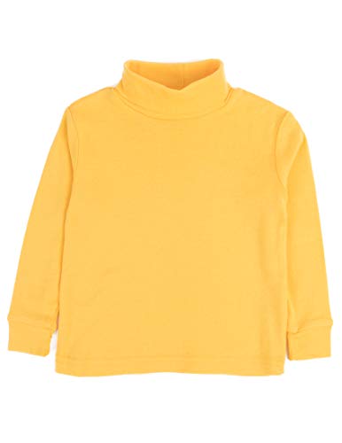 Image of Leveret Girls Boys & Toddler Solid Turtleneck 100% Cotton Kids Shirt (2 Toddler-14 Years) Variety of Colors