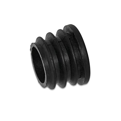 Image of Flyshop Black M8 Threaded Plastic Plugs Round Tube End Caps Tubing Plugs Inserts Furniture Glider 22 mm Diameter 4 Pcs