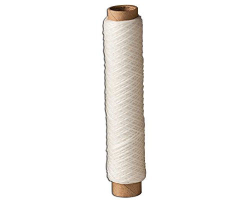 Hilo encerado Tandy Leather 138 fino 25 yds Blanco miniatura 1