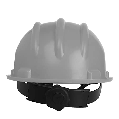 Image of KARAM PN521 Safety Helmet for Men Construction Helmet | Ratchet Type Adjustment with Adjustable Chin Strap | Work Helmet with Side Slot for Attachment | is:2925:1984 Certified | Grey | Pack of 2