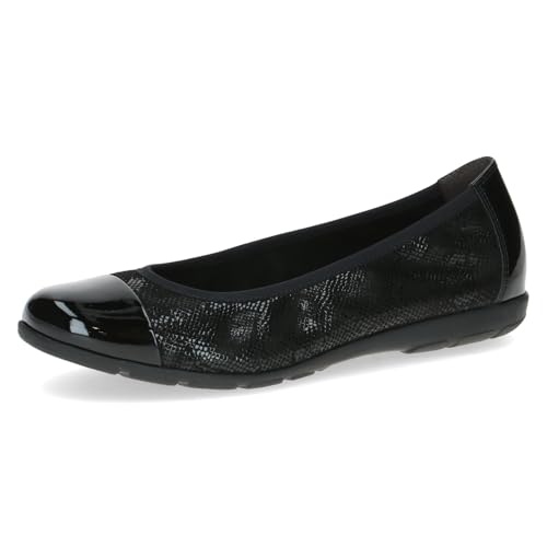 Ballerines en cuir souple Caprice : chaussure plate de qualité supérieure pour femme
