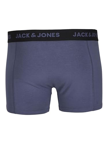 JACK&JONES Herren Jacjerry Solid Trunks 3 Pack Boxershorts, Cypress/Pack:Vineyard Wine-Nightshadow Blue, XL (3er Pack) 4