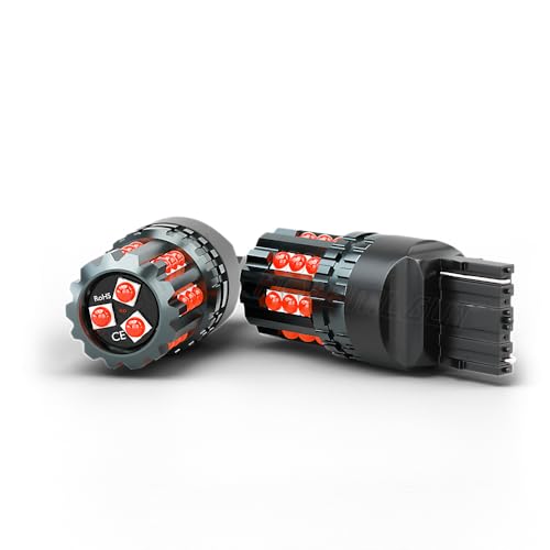 PCVBMLAUT Compatible with Honda Civic Coupe/Sedan 2001 2002 2003 2004 2005 2006 2007 2008 2009 2010 2011 2012 2013 2014 2015 Led Brake Tail Light Bulbs, Red Light Led Halogen Replacement Bulb, 2 Bulbs