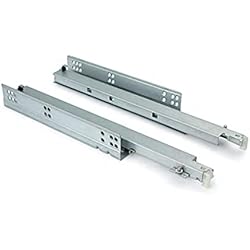 Cajoneras De Muebles De Cocina Guía cajón regulación lateral en altura, para cajoneras,muebles de cocina, armario, extracción total con sistema de auto frenado, rieles con aguante de peso de 35kg (450mm)