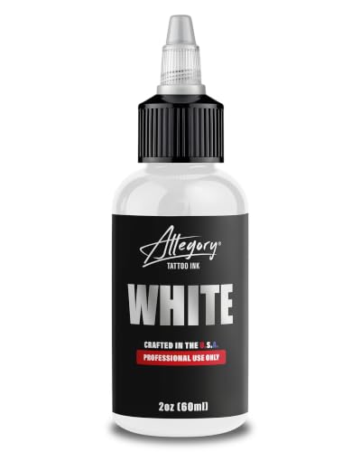 Allegory Tattoo Ink White Premium White Tattoo Ink Perfect for Mixing Shading and Highlighting Smooth Consistent Pigment Vegan Friendly Tattoo Color Organic Ink Crafted in the USA 2 oz