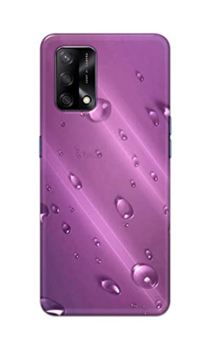 Image of PRINTFIDAA Water Bubbles in Lilac Background Printed Designer Hard Back Case Cover for Oppo F19 / Oppo A74 4G -(YG) MVN1005