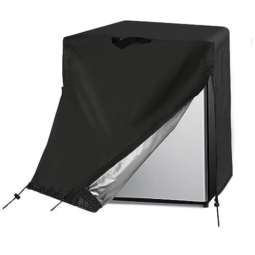 Image of Mini Refrigerator Cover for Most 1-2 Cu Ft Compact Fridge / Beverage Freezer | 20x20x21,Waterproof Dustproof Heavy Duty Oxford Fabric,for Most 1.0- 2.0 Cubic Feet Small Wine Cooler for Outside