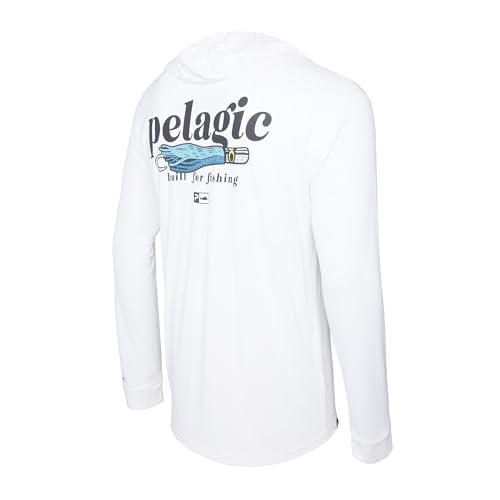 PELAGIC Apparel Men's Aquatek Built for Trollin Hooded Fishing Shirt2
