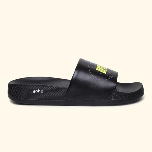 Image of YOHO Sliders for Men | Comfortable and Lightweight Slides | WB Cartoon & Comic Characters: Batman,Superman,Tom & Jerry,Rick & Morty,Big Bang Theory, Friends and Scooby Doo for Boys