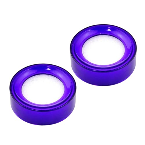 Alipis 2 Stück Finger Befeuchter Schwamm Büro Fingeranfeuchter aus Kunststoff und Schwamm Schnelles Benetzen für Geldzählen und Papierhandling Wiederverwendbar Transparent violett