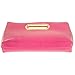 JNB Crocodile Synthetic Leather Top Handle Clutch,Fuch, Fuchsia