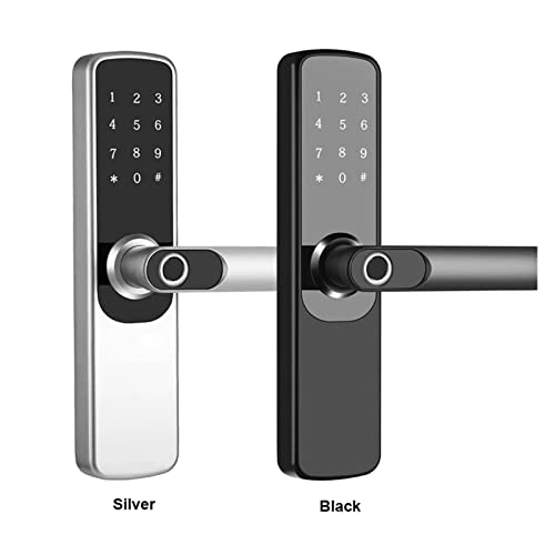 Serrure connectée TTLock et Tuya WiFi avec empreinte digitale et code noir - 5